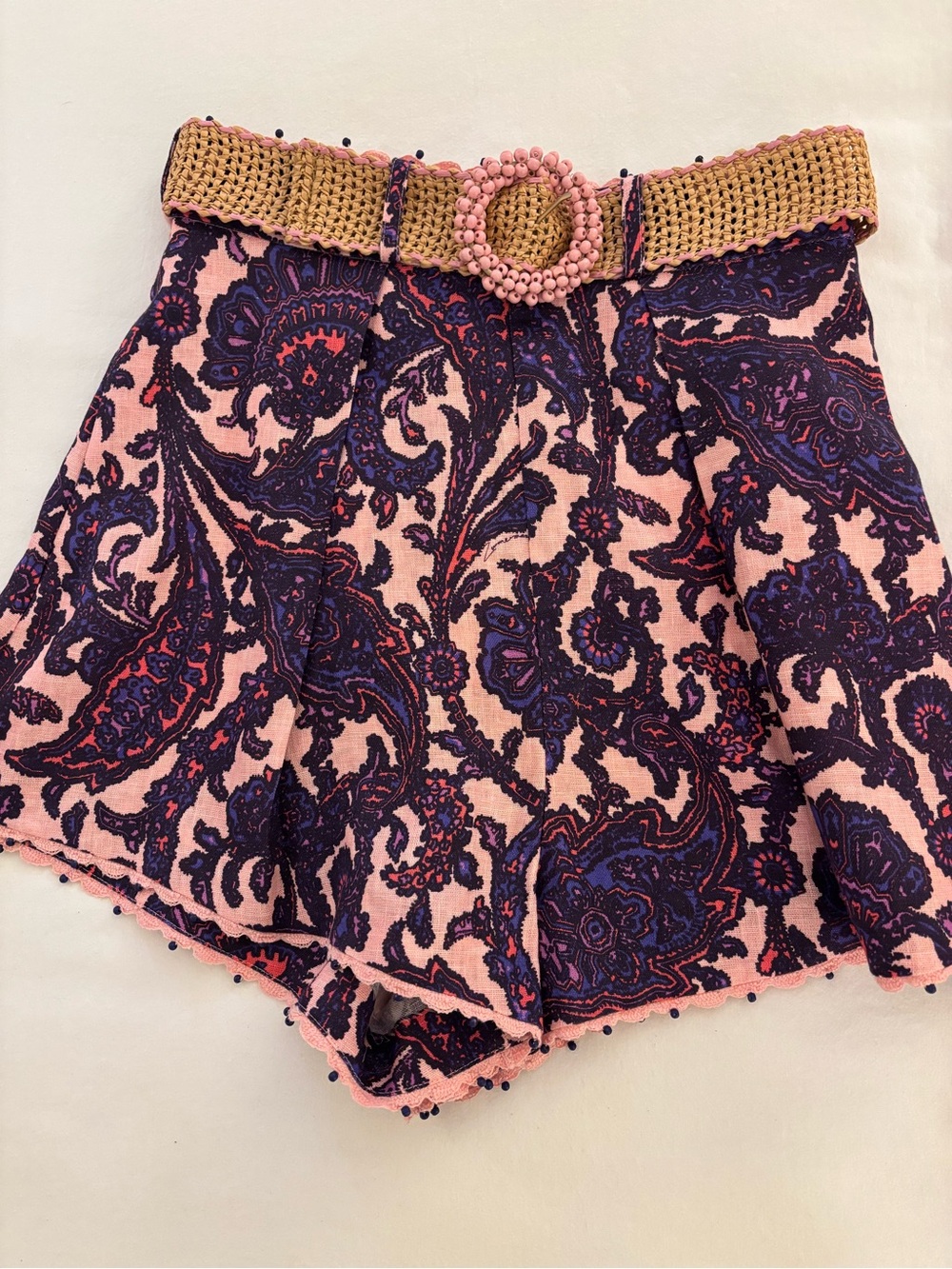 🌸 Zimmermann Tiggy Tuck Short & Ribbed Tank Set — Lilac/Pink Paisley 🌸 - Picture 7 of 13